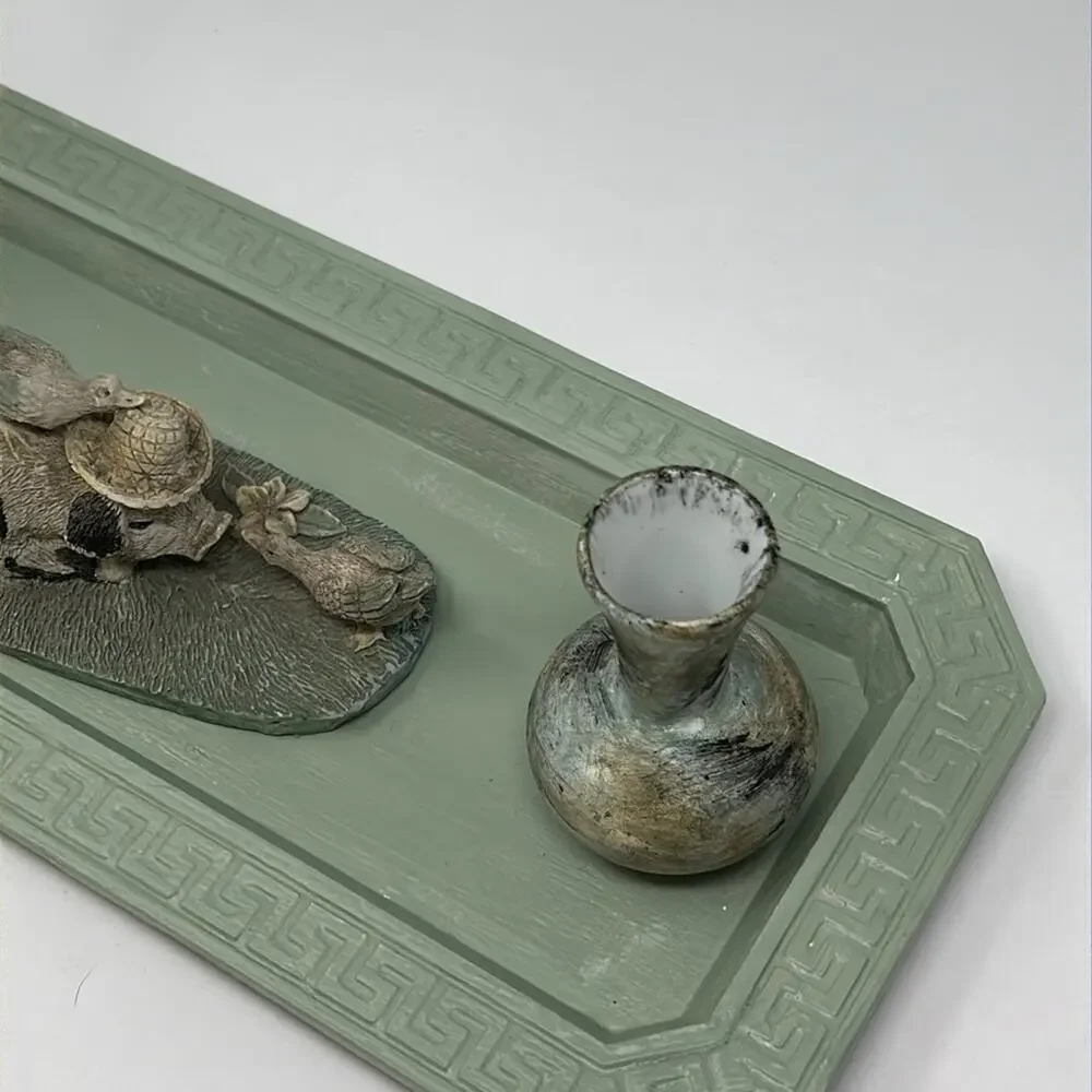 3 Piece Green Tray Farmhouse Vignette